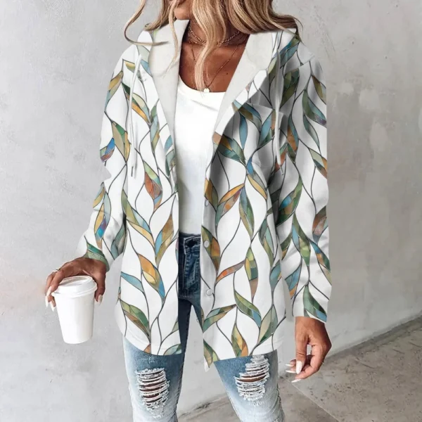 Women's Coat Casual And Fashionable Composite Thick And Warm Printed Hooded - Image 31