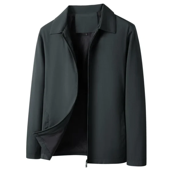 Mens Corduroy Casual Lapel Outdoor Solid Color Stylish Executive Jacket - Image 4