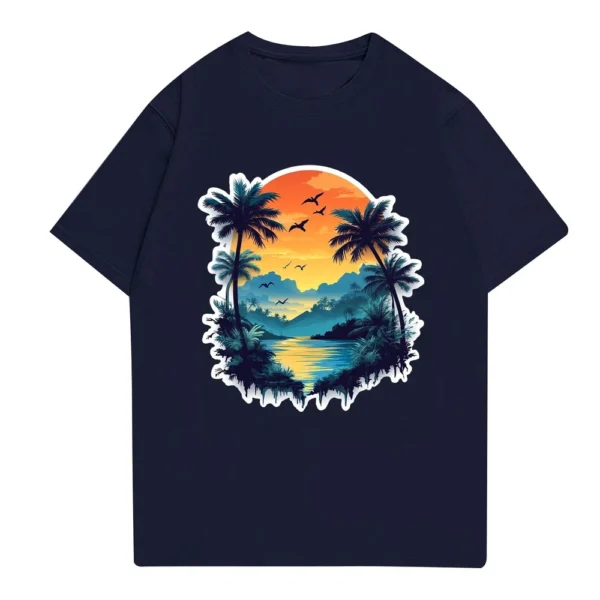 Men's Stand Collar Short Sleeve Shirt Loose Leisure Holiday Shirt Man - Image 11