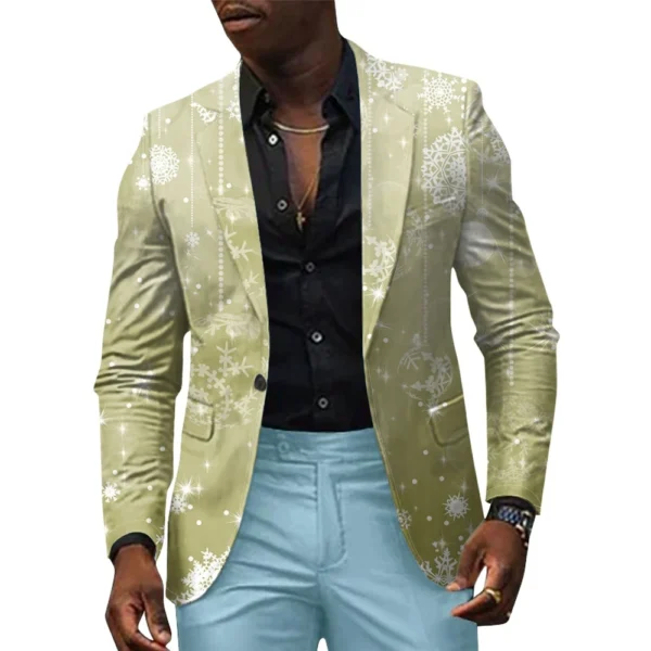 Unisex Winter Christmas Prints Suit Jackets Unisex Casual Fashion Button Jackets - Image 16