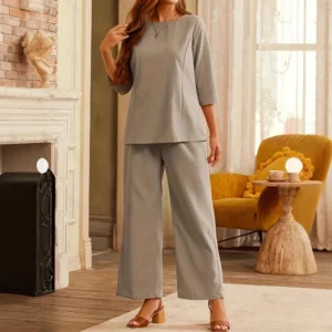 Women's casual trousers loose solid color suit women
