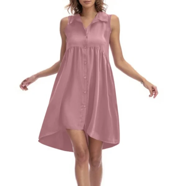 Women's Dresses Sleeveless Front Short Back Length Casual Dresses - Image 2