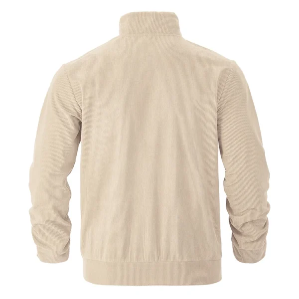 Men's Solid Color Corduroy Lapel Jacket Men's Retro Multi-Pocket Work Jacket - Image 11