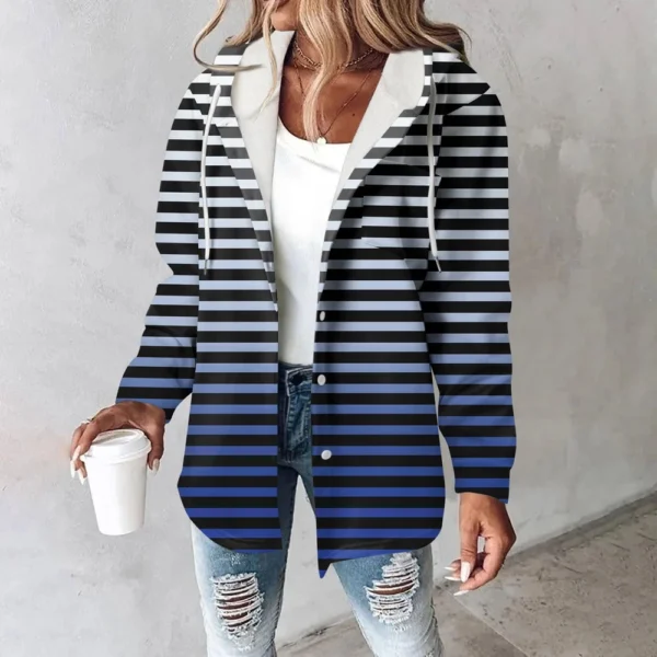 Women's Coat Casual And Fashionable Composite Thick And Warm Printed Hooded - Image 13
