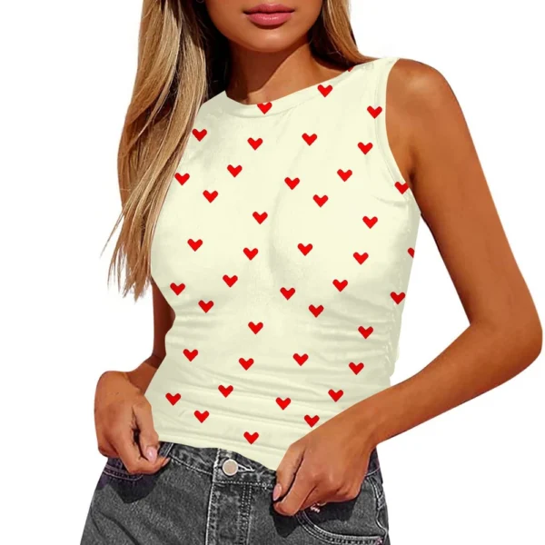 Women's Sleeveless Pleated Vest Shirt Top - Image 32