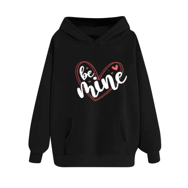 BE MIME Women's Fashion Casual Pullover Hoodie Valentine's Day Printed - Image 12