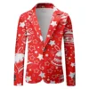 Unisex Winter Christmas Prints Suit Jackets Unisex Casual Fashion Button Jackets - Image 26