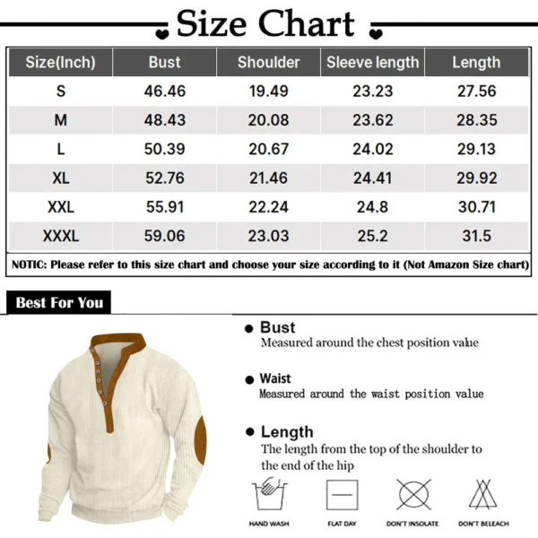 Men's Corduroy Cardigan 6-button Long-sleeved Sweatshirt - Image 30