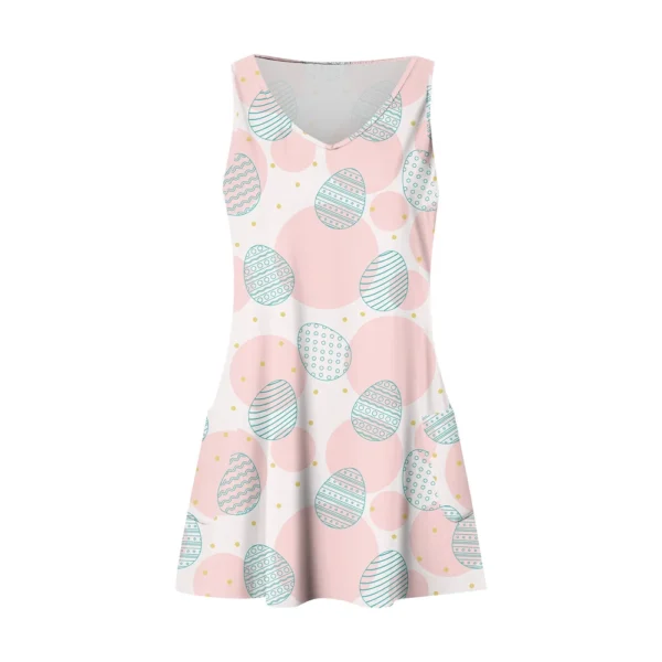 Women's Printed Dresses Summer Easter Casual Sundresses Loose Fashion Dress - Image 11