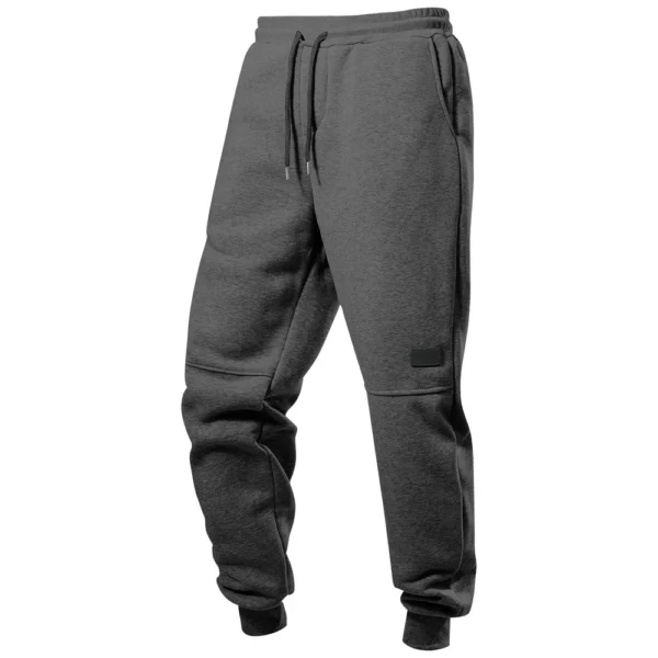 Men's Fleece Active Retro Casual Leg Tied Pants Mens Sweatpants with Pockets - Image 12