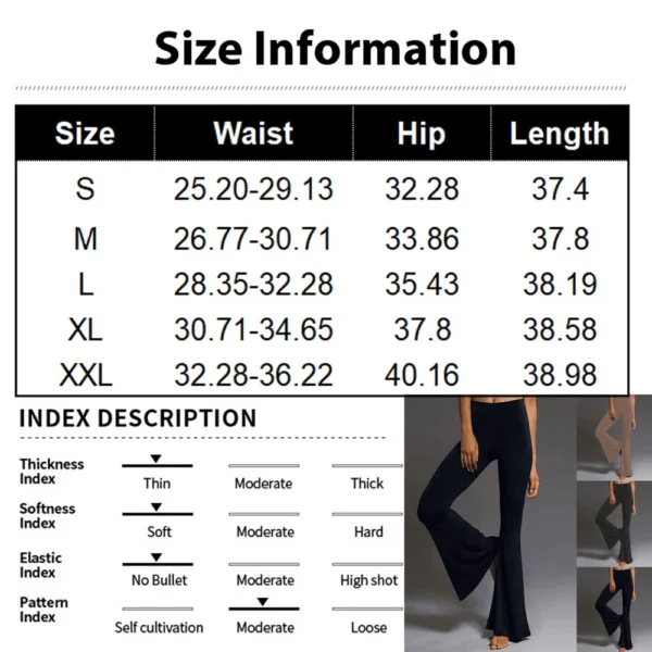 Women's Solid Color Relaxed Sports Casual High-waisted Flared Yoga Pants Long - Image 15