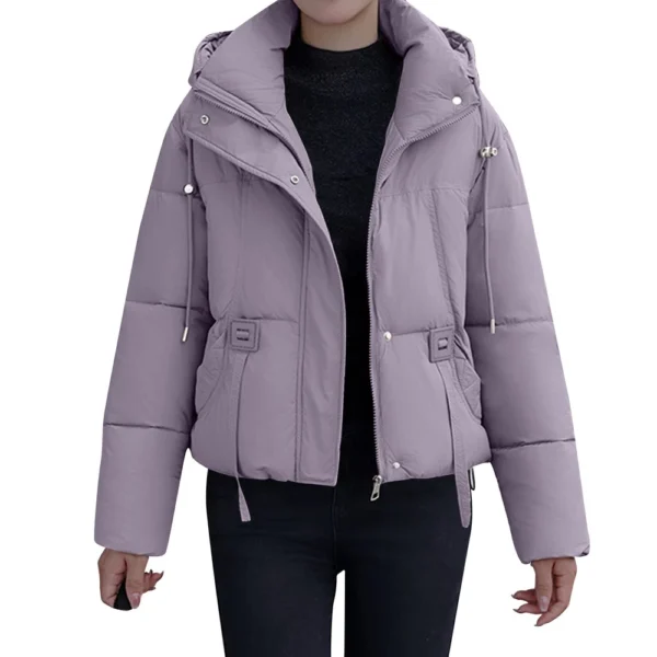 Women's Winter Coat Warm Jacket With Hooded Women Thicken Lightweight Coats - Image 3