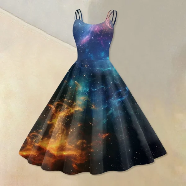 Women's Fashion  Printed Sexy Strapless Gothic Cocktail Dress Punk, Vintage - Image 25