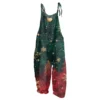 Women's Shoulder Strap Vintage Loose Print Casual Jumpsuit Christmas - Image 23