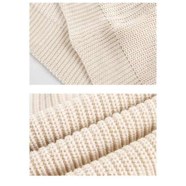 Men'S Loose Stand Up Collar Sweater Knitted Sweater Fashionable Casual Cardigan - Image 9