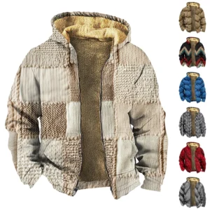 Men's Thickened Button Double Pocket Jacket With Pocket Insert Cotton Jacket