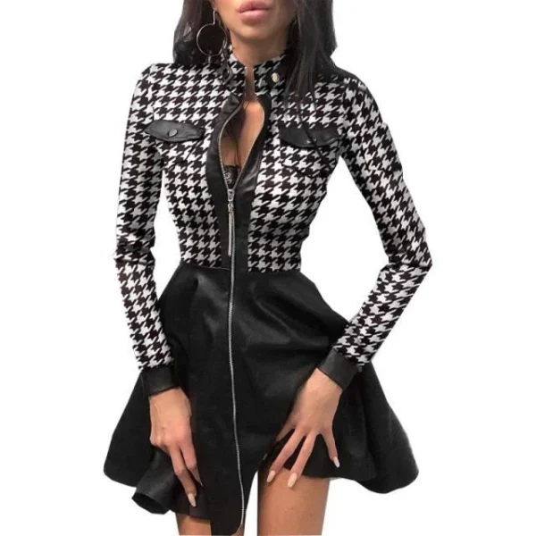 Split-waist dress woman lace-up - Image 5