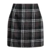Womens High Waist Plaid Skirt Bodycon Pencil Wool Mini Skirts - Image 11
