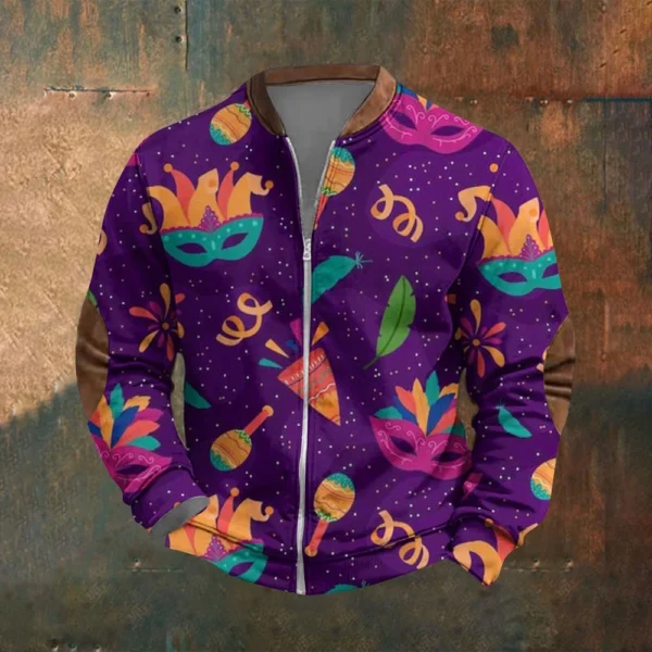 Men's Retro Casual Gradient Printed Sweatshirt - Image 25