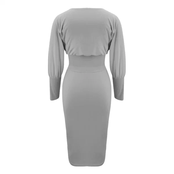 Sexy Women's Knit Sweater Long Sleeve Package Hips Party  Dress - Image 8
