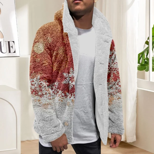 Men'S Winter Zipper Hooded Fleece Sweatshirt With Patch Pocket Casual Jacket - Image 25