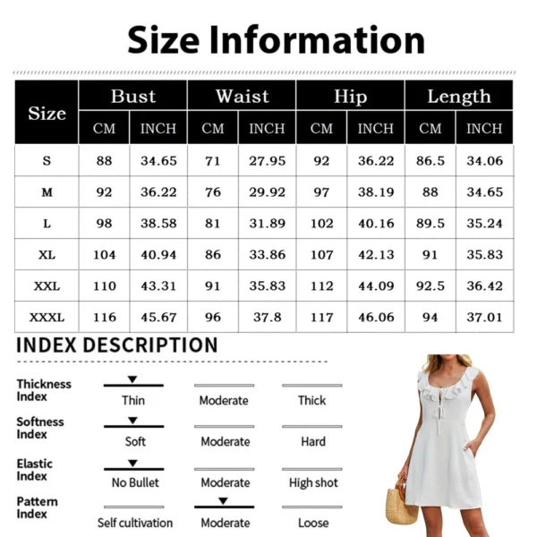 Women's Fashion Casual Square Neck Ruffle Casual Straight Dresses - Image 6