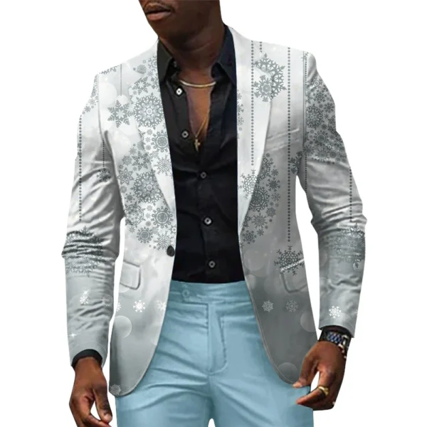 Unisex Winter Christmas Prints Suit Jackets Unisex Casual Fashion Button Jackets - Image 19