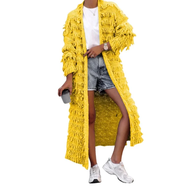 Women's 2024 Fashion Casual Open Front Chunky Cable Knit Sweaters Coats - Image 25