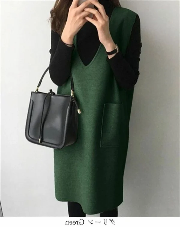 Vest women solid color loose dress women - Image 19