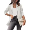 Women's solid color casual long-sleeved suit - Image 6