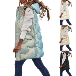 Women's Fashion  Winter Disposable Cotton Vest Mid-length Versatile Slim Fit
