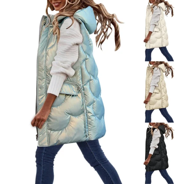 Women's Fashion  Winter Disposable Cotton Vest Mid-length Versatile Slim Fit