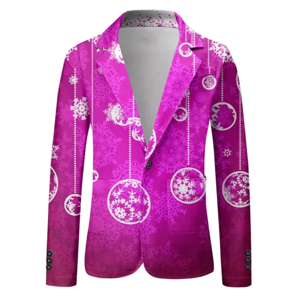 Unisex Winter Christmas Prints Suit Jackets Unisex Casual Fashion Button Jackets - Image 23