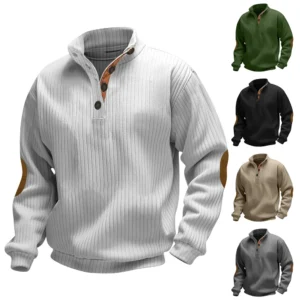 Spring And Men's Standing Collar Sweatshirt Is Outdoor Casual Sweaters Tops
