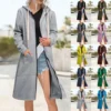 Women's Zip Up Hoodies Oversized Fleece Long Sleeve Sweatshirts Jacket Coat