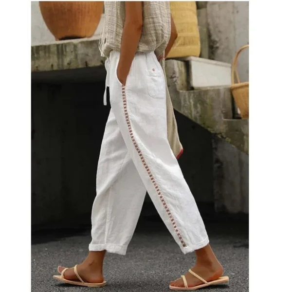 Casual hollow splicing pants women's clothing - Image 14