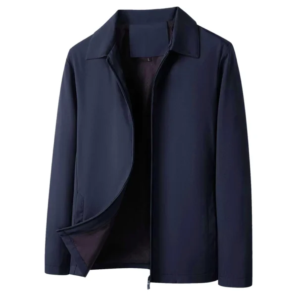 Mens Corduroy Casual Lapel Outdoor Solid Color Stylish Executive Jacket - Image 2