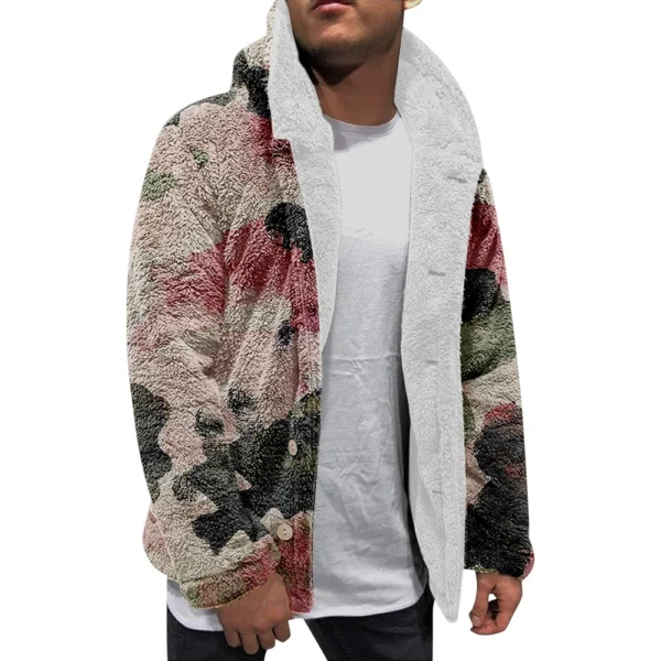 Men'S Winter Zipper Hooded Fleece Sweatshirt With Patch Pocket Casual Jacket - Image 26