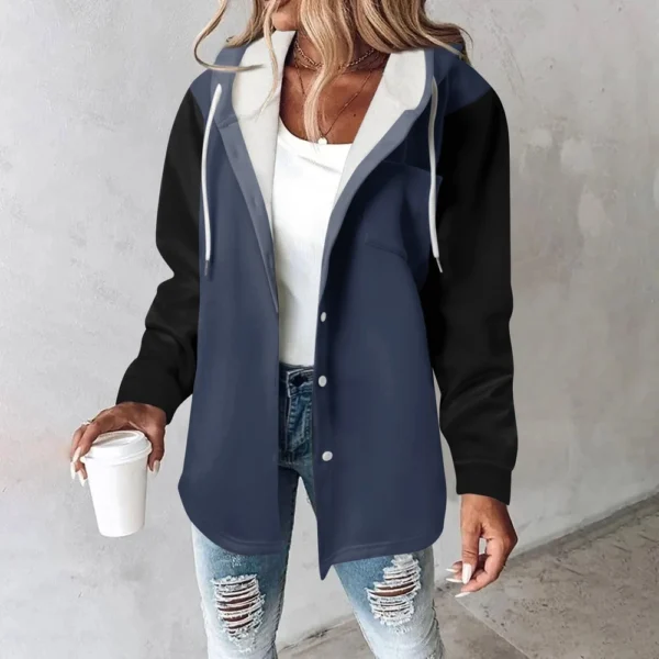 Women's Coat Casual And Fashionable Composite Thick And Warm Printed Hooded - Image 19