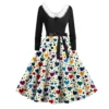 Women's Fashion Round Neck Casual Slim  Printed Long Sleeve Dresses - Image 6