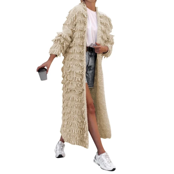 Women's 2024 Fashion Casual Open Front Chunky Cable Knit Sweaters Coats - Image 14