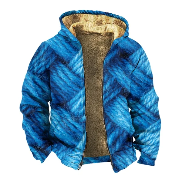 Men's Thickened Button Double Pocket Jacket With Pocket Insert Cotton Jacket - Image 16