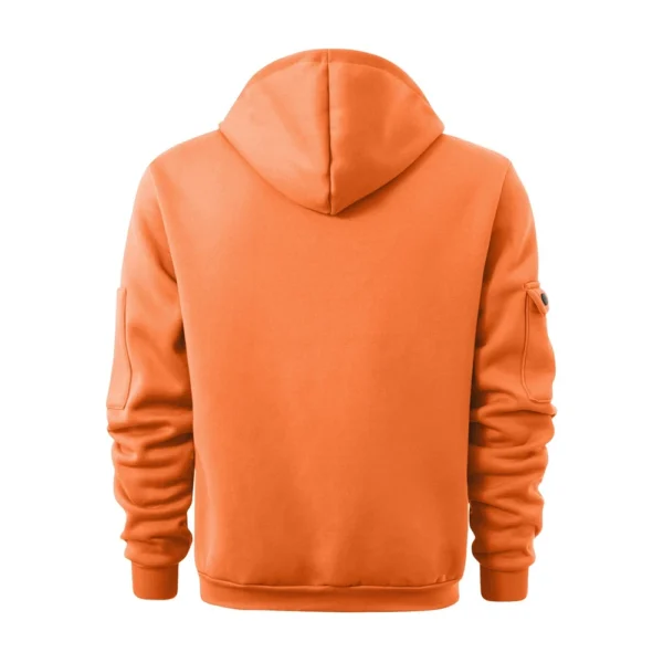Men's Sweatshirt Hoodie Zipper Arm Pocket Cardigan Men's Sports Large Size - Image 10