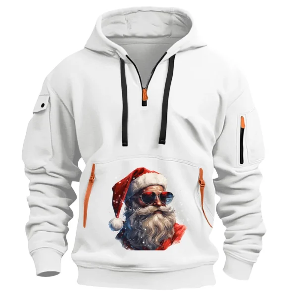 Men's Printed Sweatshirt Hoodie Zipper Arm Pocket Cardigan Men's Sports Large - Image 8