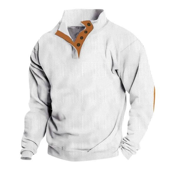 Spring And  Men's Standing Collar Sweatshirt Is Outdoor Casual Sweaters Tops - Image 26