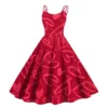 Christmas Ladies Casual Fashion Flower Print Sexy Off Shoulder Punk Retro Skirt - Image 37