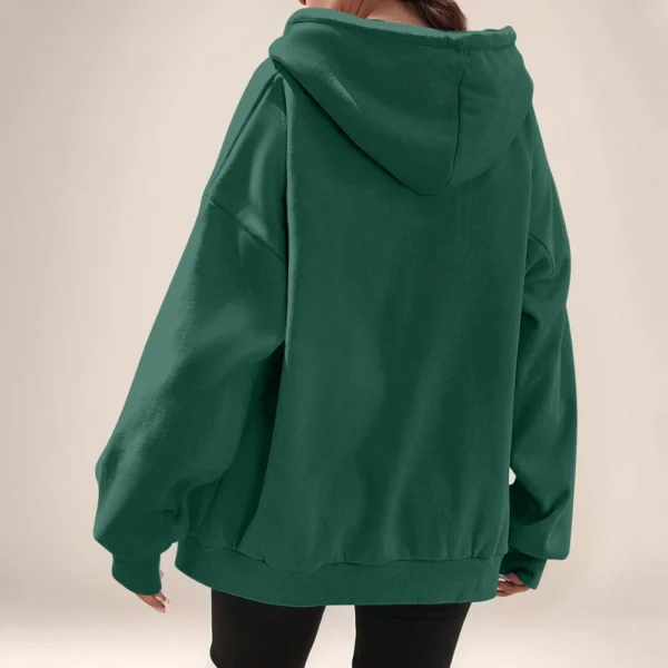 Women's Solid Color Zipper Sweatshirt Tops Daily Casual Jacket - Image 12