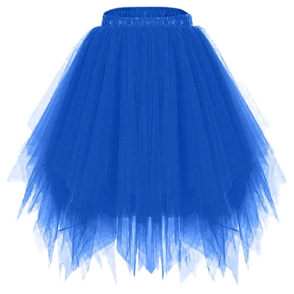 Women's Fashion Solid Color Half Skirt Party Ballet Puff Skirt Mesh Skirt - Image 20