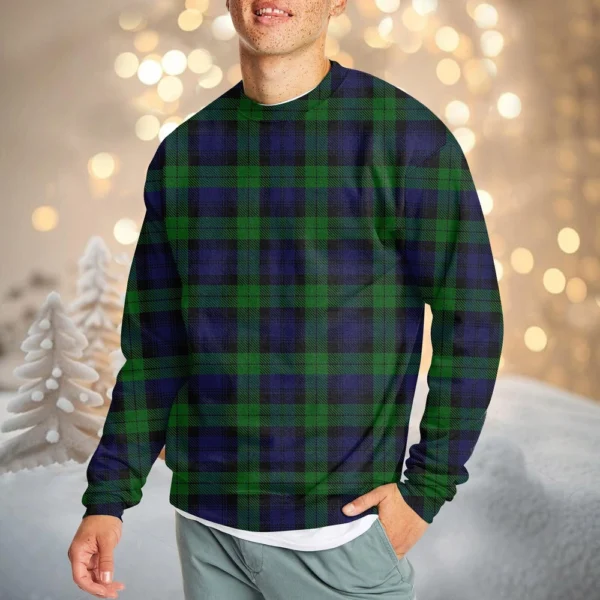 Men's Casual Fashion Comfortable Plaid Round Neck Pullover Sweatshirt Sweatshirt - Image 16