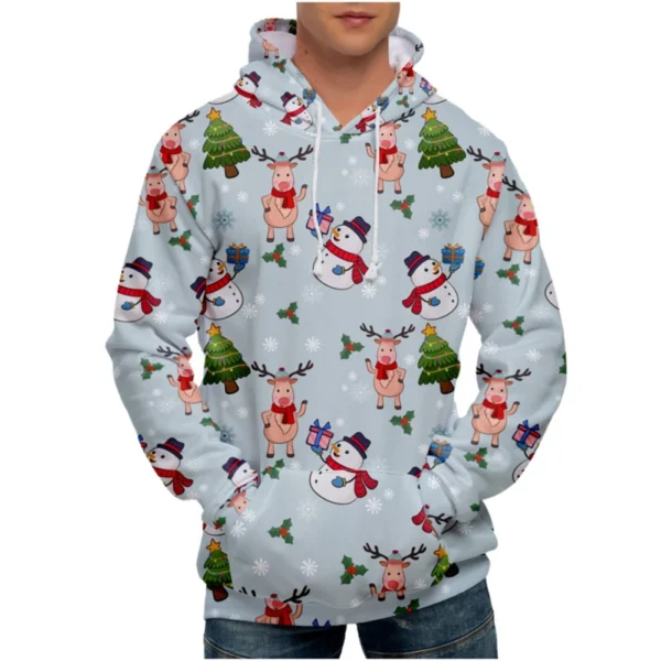 Men's Loose Printed Hooded Sweatshirt Men's Casual Fashion Sports Sweatshirt - Image 28